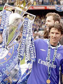 Alexei Smertin (with Cup at Chelsea, 2005)